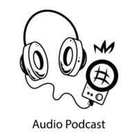 Trendy Audio Podcast vector