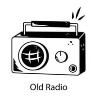 Trendy Old Radio vector