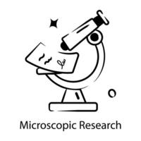 Trendy Microscopic Research vector