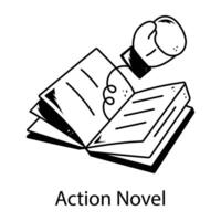 Trendy Action Novel vector