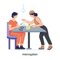 Trendy Interrogation Concepts vector