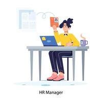 Trendy HR Manager vector