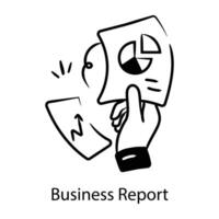 Trendy Business Report vector