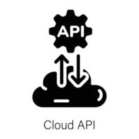 Trendy Cloud API vector