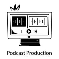 Trendy Podcast Production vector