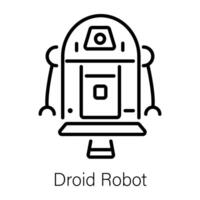 de moda droide robot vector