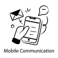 Trendy Mobile Communication vector