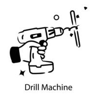 Trendy Drill Machine vector