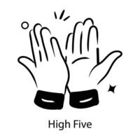 Trendy High Five vector