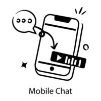 Trendy Mobile Chat vector