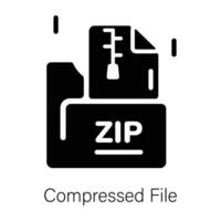 Trendy Compressed File vector