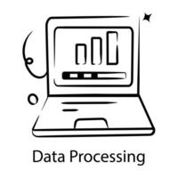 Trendy Data Processing vector