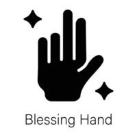 Trendy Blessing Hand vector