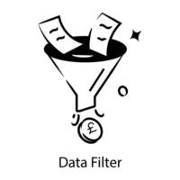 Trendy Data Filter vector