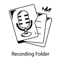 Trendy Recording Folder vector