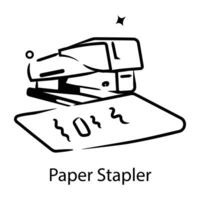 Trendy Paper Stapler vector