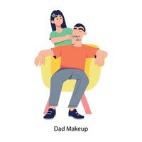 de moda papá maquillaje vector