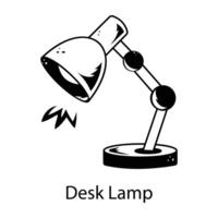 lámpara de escritorio de moda vector