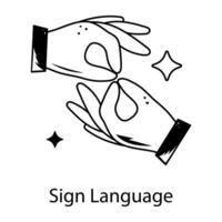 Trendy Sign Language vector