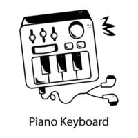 teclado de piano de moda vector