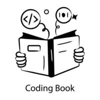 Trendy Coding Book vector