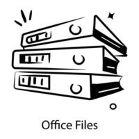 Trendy Office Files vector