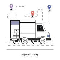 Trendy Shipment Tracking vector