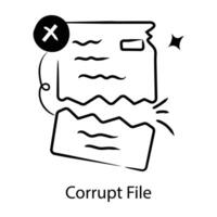 Trendy Corrupt File vector