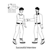 Trendy Successful Interview vector