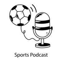 Trendy Sports Podcast vector