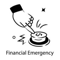 Trendy Financial Emergency vector