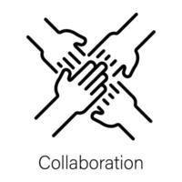 Trendy Collaboration Concepts vector
