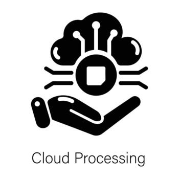 procesamiento en la nube de moda vector