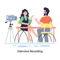 Trendy Interview Recording vector