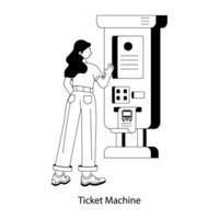 Trendy Ticket Machine vector