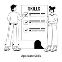 Trendy Applicant Skills vector