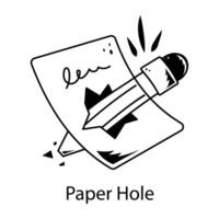 Trendy Paper Hole vector