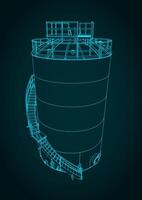 Petroleum product tank illustration vector