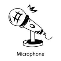 Trendy Microphone Concepts vector