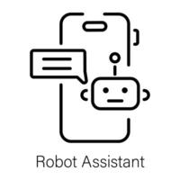 Trendy Robot Assistant vector