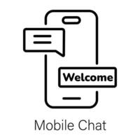 Trendy Mobile Chat vector