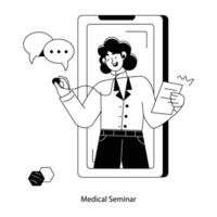 Trendy Medical Seminar vector