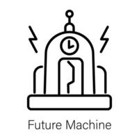 Trendy Future Machine vector