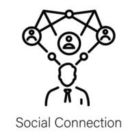 Trendy Social Connection vector