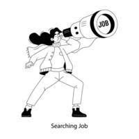 Trendy Searching Job vector