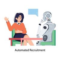 Trendy Automated Recruitment vector