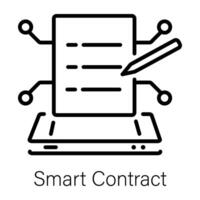 Trendy Smart Contract vector