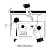 Trendy Web Collaboration vector