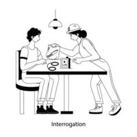 Trendy Interrogation Concepts vector