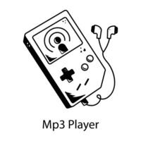 Trendy Mp3 Player vector